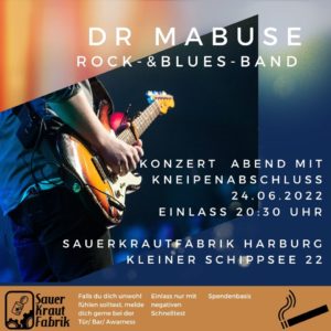Dr Mabus (Rock-&Blues-Band) mit anschließendem Kneipenabend @ Sauerkrautfabrik